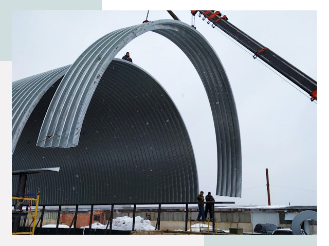 Полукруглые ангары в Кронштадте