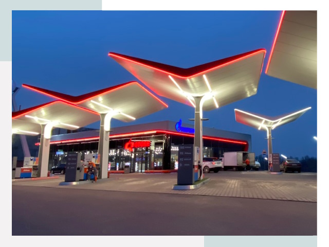 Навесы для АЗС в Кронштадте