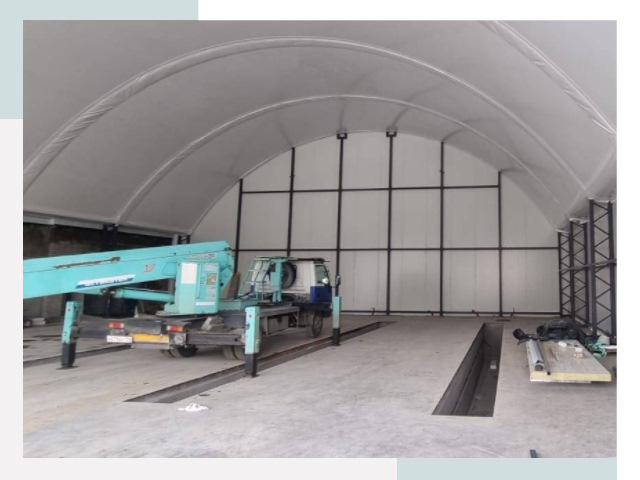 Внутреннее оснащение ангаров в Кронштадте