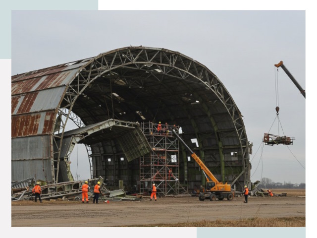 Демонтаж ангаров в Кронштадте